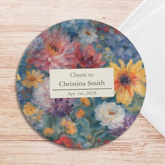 Party für künstlerische Blüten Vintages Blumenruhe Pappteller