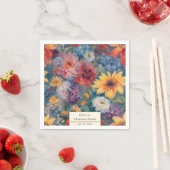 Party für künstlerische Blüten Vintages Blumenruhe Serviette (Beispiel)