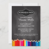 Party für Lehrerruhestandsschulen - Stifte für den Einladung (Vorderseite)