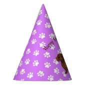 Party für lila Dackel Partyhütchen (Links)