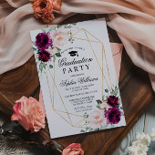 Party für lila und rosafarbene Rosen Einladung