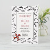 Party für Lilie Heartfelt Expressions Einladung (Stehend Vorderseite)