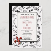 Party für Lilie Heartfelt Expressions Einladung (Vorne/Hinten)