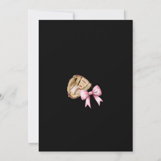 Party für männliche oder männliche Baseball- oder  Einladung (Rückseite)