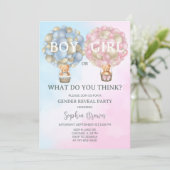 Party für männliche oder weibliche Geschlechter Einladung (Stehend Vorderseite)