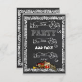 Party für maßgeschneiderte Chalkboard-Jungs laden Einladung (Vorne/Hinten)