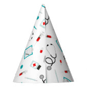 Party für medizinisches Pflegepersonal, das Partyhütchen (Rückseite)