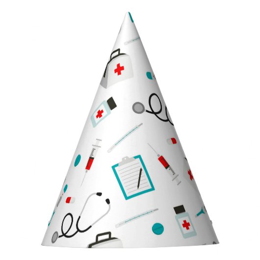 Party für medizinisches Pflegepersonal, das Partyhütchen (Vorderseite)