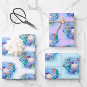 Party für Meerestiere Geschenkpapier Set