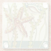 Party für mehrfarbige Muschel Glasuntersetzer (Rückseite)