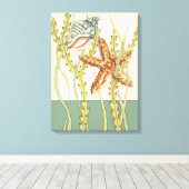 Party für mehrfarbige Muschel Leinwanddruck (Insitu (Holzboden))