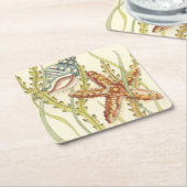 Party für mehrfarbige Muschel Rechteckiger Pappuntersetzer (angewinkelt)