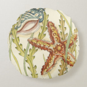 Party für mehrfarbige Muschel Rundes Kissen