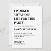 Party für Minimalistische Altersversorgung Moderne Einladung (Vorderseite)