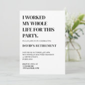 Party für Minimalistische Altersversorgung Moderne Einladung (Stehend Vorderseite)