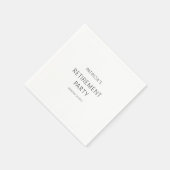 Party für Minimalistische Schwarz-Weiß-Eingabe Serviette (Ecke)