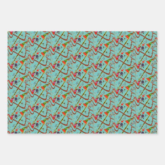 Party für Musikinstrumente Geschenkpapier Set (Vorderseite 2)