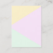 Party für Mute Pastel Geometric Wedding Begleitkarte (Rückseite)
