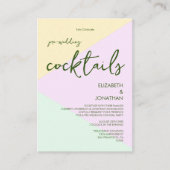 Party für Mute Pastel Geometric Wedding Begleitkarte (Vorderseite)