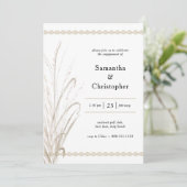 Party für Naturgras Einladung (Stehend Vorderseite)