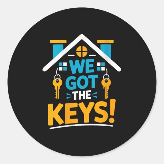 Party für neue Hauseigentümerinnen Matching W Runder Aufkleber (Vorderseite)