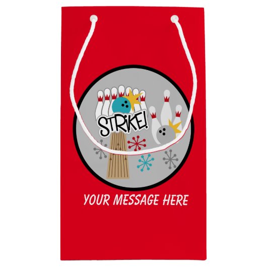 Party für niedliche Bowlinge Kleine Geschenktüte (Rückseite)