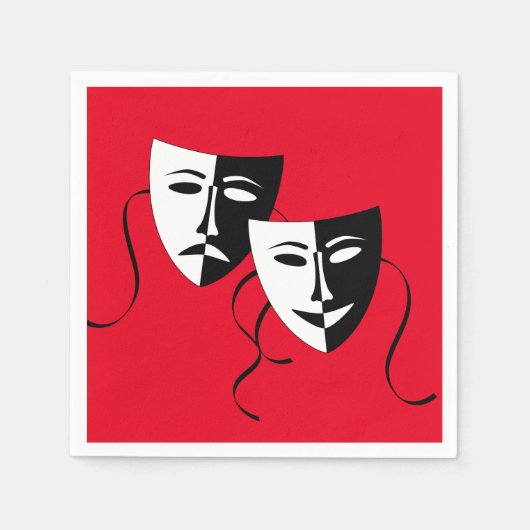 Party für niedliche Filmmasken Serviette (Vorderseite)