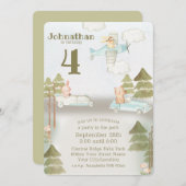 Party für niedliche Flugzeug und Autos im Park Einladung (Vorne/Hinten)