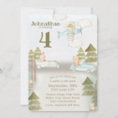 Party für niedliche Flugzeug und Autos im Park Einladung (Vorderseite)