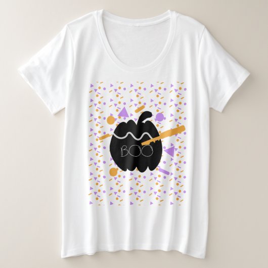 Party für niedliche geometrische Pumpkin-Carvingko Große Größe T-Shirt (Design vorne)