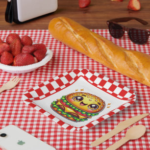 Party für niedliche Hamburger Pappteller