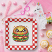 Party für niedliche Hamburger Pappteller (Party)