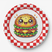 Party für niedliche Hamburger Pappteller (Vorderseite)