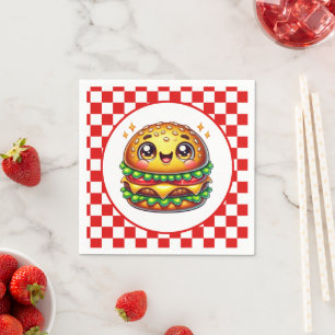 Party für niedliche Hamburger Serviette