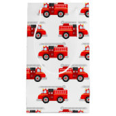 Party für niedliche Kids-Feuerwehrfahrzeuge Kleine Geschenktüte (Vorderseite)