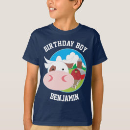 Party für niedliche Kuhfarm Kindergeburtstag T-Shirt