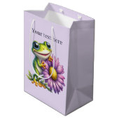 Party für niedliche Liebhaber individuell anpassba Mittlere Geschenktüte (Rückseite Schrägansicht)