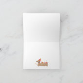 Party für niedliche lustige Hunde Karte (Innenseite)