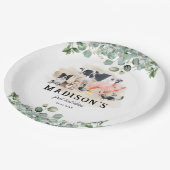 Party für niedliche Nutztiere Kindergeburtstag Pappteller (Schrägansicht)