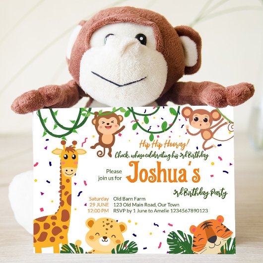 Party für niedlichen Dschungel