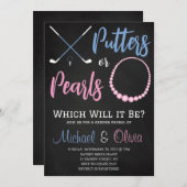 Party für Perlen oder Perlen Einladung (Vorne/Hinten)