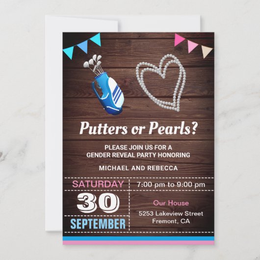 Party für Perlen oder Perlen Einladung (Vorderseite)