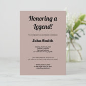 Party für personalisierte Altersversorgung Einladung (Stehend Vorderseite)