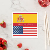 Party für personalisierte amerikanische und spanis serviette (Beispiel)