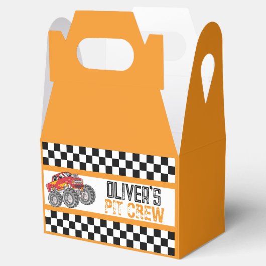 Party für personalisierte Crew Checked Flag Geschenkschachtel (Geöffnet)