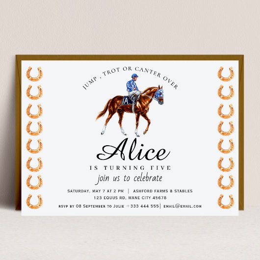 Party für Pferde zum Geburtstag Einladung