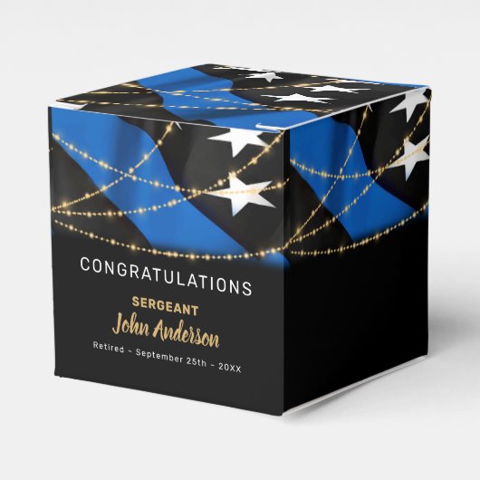 Party für Polizeibeamte Einziehung von Thin Blue L Geschenkschachtel (Vorderseite)