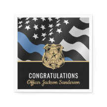 Party für Polizeischutz Blue Line Herzlichen Glück