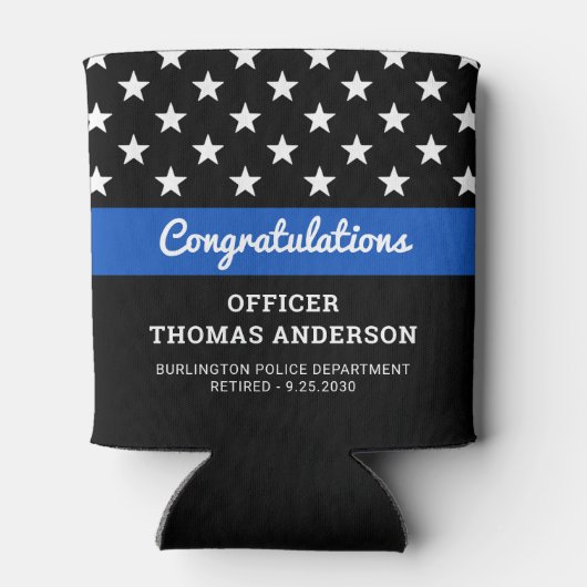 Party für Polizeischutz Dosenkühler (Rückseite)