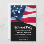 Party für Polizeischutz - Patriotische amerikanisc Einladung (Vorderseite)